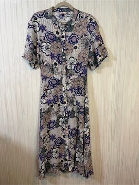 THE KIT. FLORAL BUTTON DOWN SHIRT DRESS 4